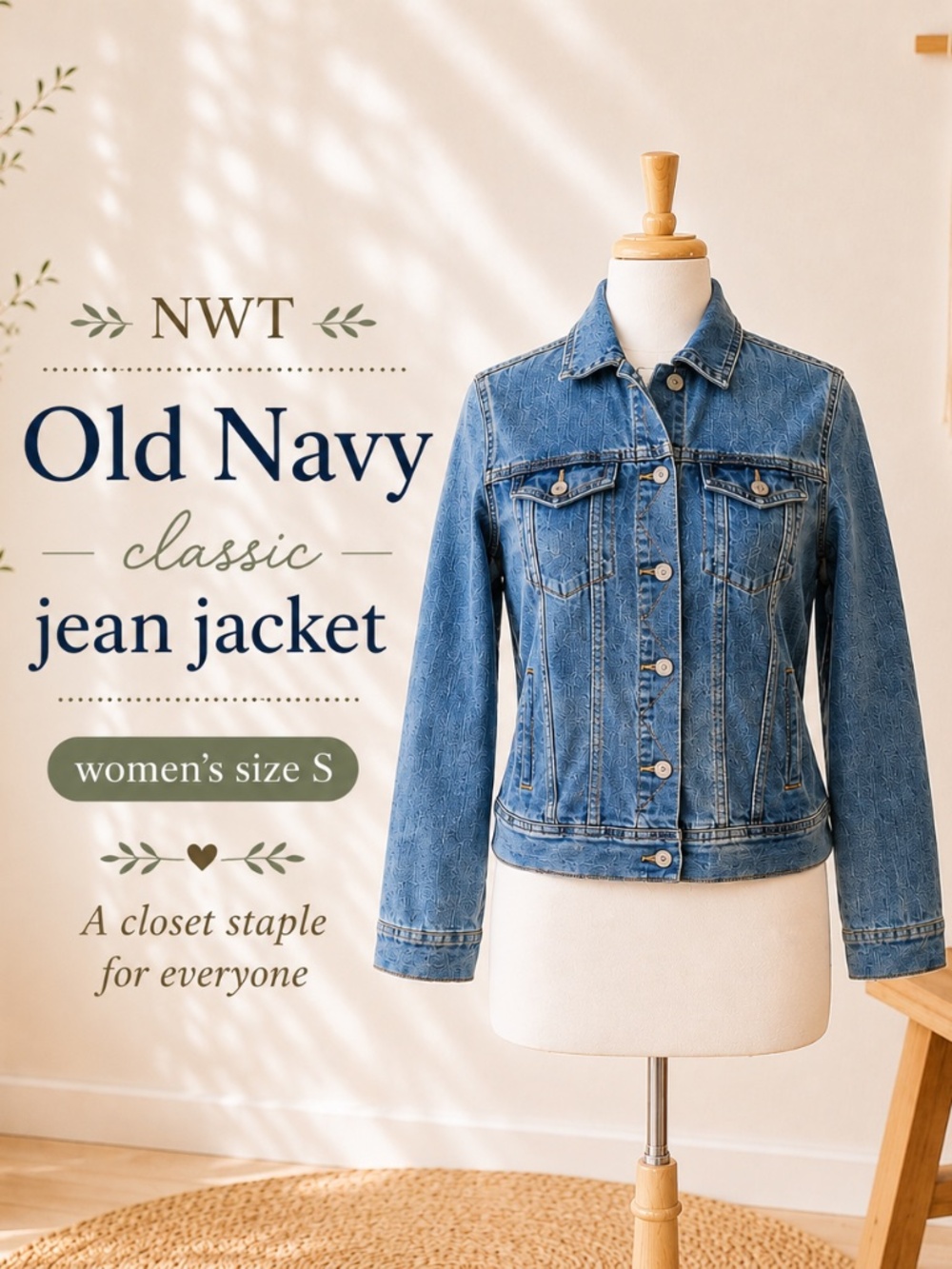NWT Old Navy Denim Jean Jacket Sz US S